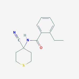 molecular formula C15H18N2OS B2915606 N-(4-Cyanothian-4-yl)-2-ethylbenzamide CAS No. 2190902-52-2