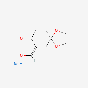 molecular formula C9H11NaO4 B2915622 (Z)-(8-Oxo-1,4-dioxaspiro[4.5]dec-7-ylidene)methanolate (Na+) CAS No. 2088951-28-2