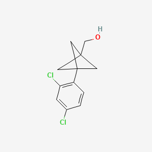 molecular formula C12H12Cl2O B2915629 [3-(2,4-Dichlorophenyl)-1-bicyclo[1.1.1]pentanyl]methanol CAS No. 2287298-58-0