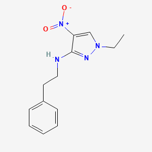 molecular formula C13H16N4O2 B2915636 1-Ethyl-4-nitro-N-(2-phenylethyl)pyrazol-3-amine CAS No. 1429418-87-0