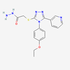 2-{[4-(4-ethoxyphenyl)-5-(pyridin-3-yl)-4H-1,2,4-triazol-3-yl]sulfanyl}acetohydrazide