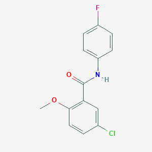 molecular formula C14H11ClFNO2 B291567 5-chloro-N-(4-fluorophenyl)-2-methoxybenzamide 