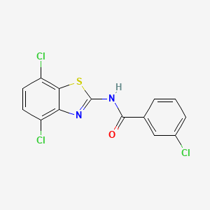 3-chloro-N-(4,7-dichloro-1,3-benzothiazol-2-yl)benzamide
