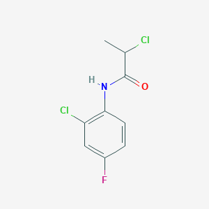 molecular formula C9H8Cl2FNO B2915680 2-氯-N-(2-氯-4-氟苯基)丙酰胺 CAS No. 571153-08-7