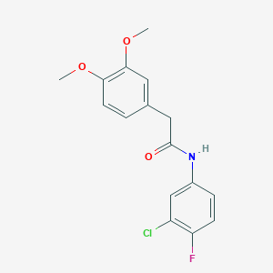 molecular formula C16H15ClFNO3 B291569 N-(3-chloro-4-fluorophenyl)-2-(3,4-dimethoxyphenyl)acetamide 