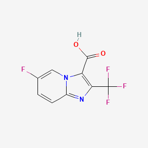 molecular formula C9H4F4N2O2 B2915719 6-Fluoro-2-(trifluoromethyl)imidazo[1,2-A]pyridine-3-carboxylic acid CAS No. 1482175-00-7