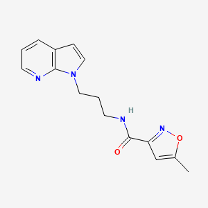 molecular formula C15H16N4O2 B2915724 N-(3-(1H-吡咯并[2,3-b]吡啶-1-基)丙基)-5-甲基异恶唑-3-甲酰胺 CAS No. 1798485-80-9