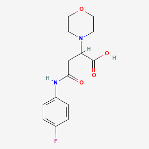 molecular formula C14H17FN2O4 B2915730 4-((4-氟苯基)氨基)-2-吗啉基-4-氧代丁酸 CAS No. 613669-29-7
