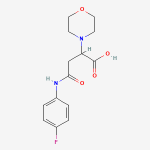 molecular formula C14H17FN2O4 B2915730 4-((4-Fluorophenyl)amino)-2-morpholino-4-oxobutanoic acid CAS No. 613669-29-7