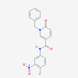 molecular formula C19H14FN3O4 B2915733 1-benzyl-N-(4-fluoro-3-nitrophenyl)-6-oxo-1,6-dihydropyridine-3-carboxamide CAS No. 941910-86-7