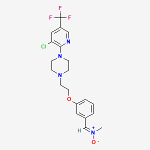 molecular formula C20H22ClF3N4O2 B2915743 {[3-(2-{4-[3-Chloro-5-(trifluoromethyl)-2-pyridinyl]piperazino}ethoxy)phenyl]methylene}(methyl)ammoniumolate CAS No. 321432-40-0
