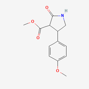 molecular formula C13H15NO4 B2915745 Methyl 4-(4-methoxyphenyl)-2-oxopyrrolidine-3-carboxylate CAS No. 100373-19-1