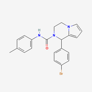 molecular formula C21H20BrN3O B2915752 1-(4-bromophenyl)-N-(p-tolyl)-3,4-dihydropyrrolo[1,2-a]pyrazine-2(1H)-carboxamide CAS No. 899750-11-9