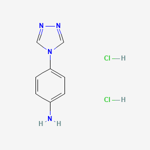 molecular formula C8H10Cl2N4 B2915756 4-(4H-1,2,4-三唑-4-基)苯胺二盐酸盐 CAS No. 1798736-93-2