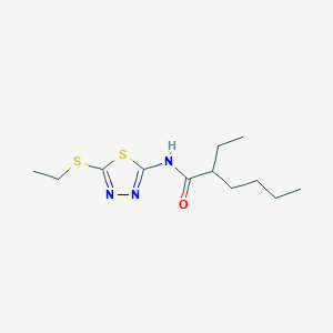 2-ethyl-N-[5-(ethylsulfanyl)-1,3,4-thiadiazol-2-yl]hexanamide