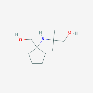molecular formula C10H21NO2 B2915761 2-{[1-(Hydroxymethyl)cyclopentyl]amino}-2-methylpropan-1-ol CAS No. 1266693-54-2