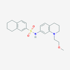 molecular formula C22H28N2O3S B2915764 N-(1-(2-methoxyethyl)-1,2,3,4-tetrahydroquinolin-7-yl)-5,6,7,8-tetrahydronaphthalene-2-sulfonamide CAS No. 1170640-45-5