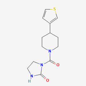 molecular formula C13H17N3O2S B2915767 1-(4-(Thiophen-3-yl)piperidine-1-carbonyl)imidazolidin-2-one CAS No. 1797873-29-0