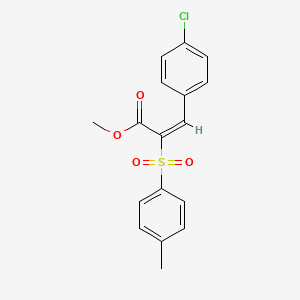 molecular formula C17H15ClO4S B2915770 methyl (2E)-3-(4-chlorophenyl)-2-(4-methylbenzenesulfonyl)prop-2-enoate CAS No. 147435-97-0