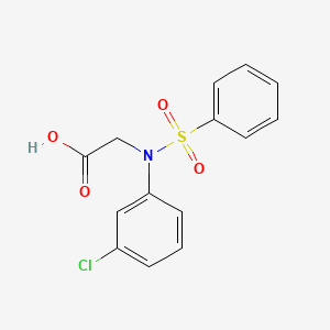 molecular formula C14H12ClNO4S B2915771 N-(3-氯苯基)-N-(苯磺酰基)甘氨酸 CAS No. 117309-40-7