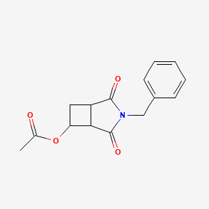molecular formula C15H15NO4 B2915778 (3-Benzyl-2,4-dioxo-3-azabicyclo[3.2.0]heptan-6-yl) acetate CAS No. 2137589-66-1