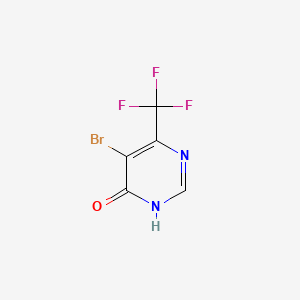 molecular formula C5H2BrF3N2O B2915779 5-Bromo-6-(trifluoromethyl)pyrimidin-4-ol CAS No. 126538-81-6; 942060-14-2