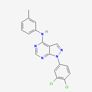 B2915780 [1-(3,4-Dichlorophenyl)pyrazolo[4,5-e]pyrimidin-4-yl](3-methylphenyl)amine CAS No. 890897-01-5