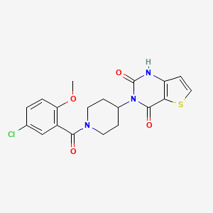 molecular formula C19H18ClN3O4S B2915781 3-(1-(5-chloro-2-methoxybenzoyl)piperidin-4-yl)thieno[3,2-d]pyrimidine-2,4(1H,3H)-dione CAS No. 2034392-68-0