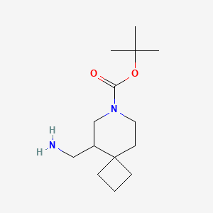 molecular formula C14H26N2O2 B2915786 tert-Butyl 5-(aminomethyl)-7-azaspiro[3.5]nonane-7-carboxylate CAS No. 2167155-65-7