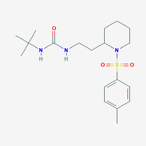 molecular formula C19H31N3O3S B2915788 1-(叔丁基)-3-(2-(1-甲苯磺酰基哌啶-2-基)乙基)脲 CAS No. 887202-58-6