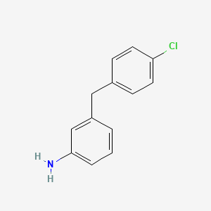 molecular formula C13H12ClN B2915797 3-[(4-Chlorophenyl)methyl]aniline CAS No. 1181603-39-3