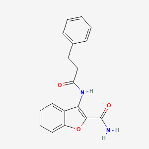 3-(3-Phenylpropanamido)benzofuran-2-carboxamide