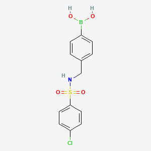 (4-(((4-Chlorophenyl)sulfonamido)methyl)phenyl)boronic acid