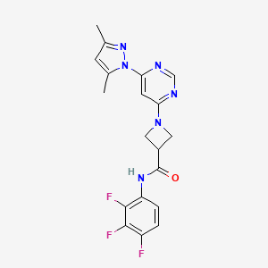 1-(6-(3,5-dimethyl-1H-pyrazol-1-yl)pyrimidin-4-yl)-N-(2,3,4-trifluorophenyl)azetidine-3-carboxamide