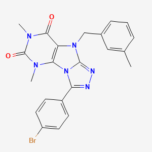 3-(4-bromophenyl)-5,7-dimethyl-9-(3-methylbenzyl)-5H-[1,2,4]triazolo[4,3-e]purine-6,8(7H,9H)-dione