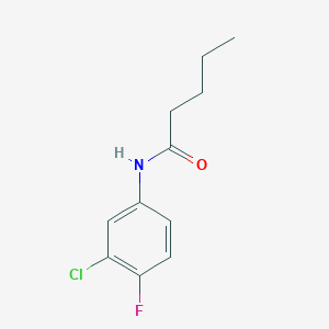 molecular formula C11H13ClFNO B291581 N-(3-chloro-4-fluorophenyl)pentanamide 