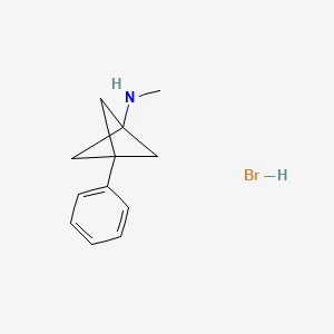 molecular formula C12H16BrN B2915819 N-Methyl-3-phenylbicyclo[1.1.1]pentan-1-amine hydrobromide CAS No. 1810070-29-1