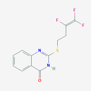 molecular formula C12H9F3N2OS B2915826 2-[(3,4,4-trifluoro-3-butenyl)sulfanyl]-4(3H)-quinazolinone CAS No. 339020-22-3