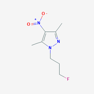 molecular formula C8H12FN3O2 B2915837 1-(3-fluoropropyl)-3,5-dimethyl-4-nitro-1H-pyrazole CAS No. 477713-78-3