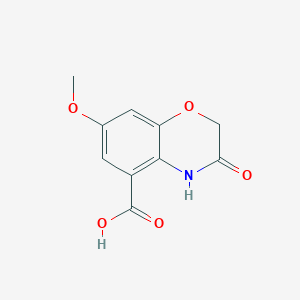 molecular formula C10H9NO5 B2915851 7-Methoxy-3-oxo-4H-1,4-benzoxazine-5-carboxylic acid CAS No. 105897-29-8
