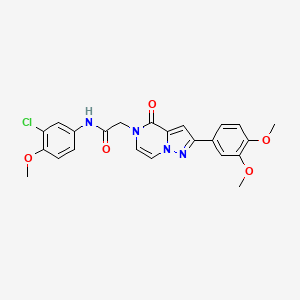 molecular formula C23H21ClN4O5 B2915872 N-(3-氯-4-甲氧基苯基)-2-[2-(3,4-二甲氧基苯基)-4-氧代吡唑并[1,5-a]哒嗪-5(4H)-基]乙酰胺 CAS No. 941876-78-4
