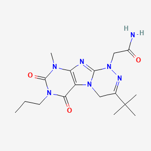 2-[3-(tert-butyl)-9-methyl-6,8-dioxo-7-propyl-5,7,9-trihydro-4H-1,2,4-triazino [4,3-h]purinyl]acetamide