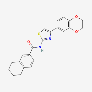 N-[4-(2,3-dihydro-1,4-benzodioxin-6-yl)-1,3-thiazol-2-yl]-5,6,7,8-tetrahydronaphthalene-2-carboxamide