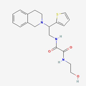 N1-(2-(3,4-dihydroisoquinolin-2(1H)-yl)-2-(thiophen-2-yl)ethyl)-N2-(2-hydroxyethyl)oxalamide