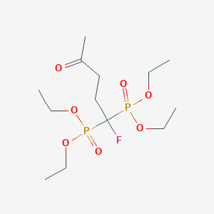 molecular formula C13H27FO7P2 B2915898 Tetraethyl (1-fluoro-4-oxopentane-1,1-diyl)bis(phosphonate) CAS No. 1309929-16-5