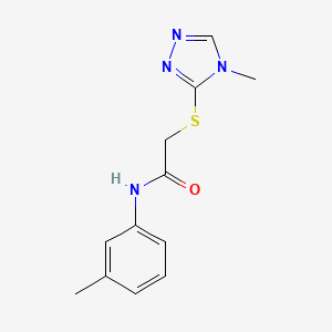 molecular formula C12H14N4OS B2915899 N-(3-methylphenyl)-2-[(4-methyl-1,2,4-triazol-3-yl)sulfanyl]acetamide CAS No. 403834-40-2