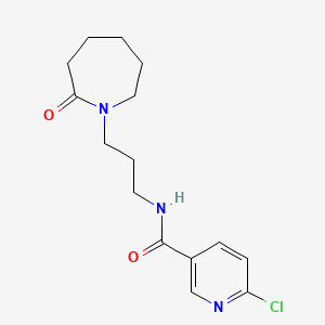 molecular formula C15H20ClN3O2 B2915930 6-chloro-N-[3-(2-oxoazepan-1-yl)propyl]pyridine-3-carboxamide CAS No. 1147409-94-6