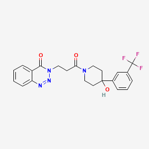 3-(3-(4-hydroxy-4-(3-(trifluoromethyl)phenyl)piperidin-1-yl)-3-oxopropyl)benzo[d][1,2,3]triazin-4(3H)-one