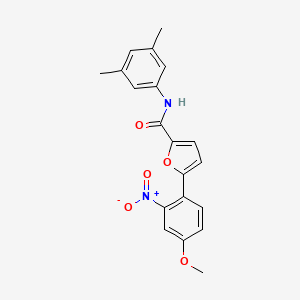 molecular formula C20H18N2O5 B2915941 N-(3,5-dimethylphenyl)-5-(4-methoxy-2-nitrophenyl)furan-2-carboxamide CAS No. 887348-40-5