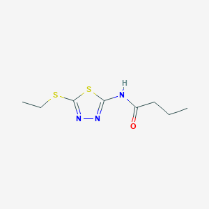 N-[5-(ethylsulfanyl)-1,3,4-thiadiazol-2-yl]butanamide